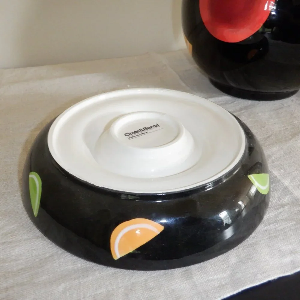 Vintage Pimenta-Caliente Margarita Pitcher and Salter by Crate and Barrel
